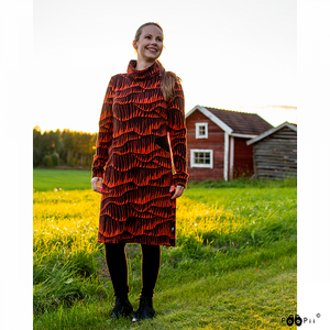 ROUTA Sweatshirt Knit Dress Rust